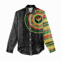 Sankofa Bird Adinkra Symbols Women Casual Shirt African Culture