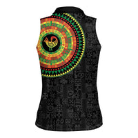 Sankofa Bird Adinkra Symbols Women Sleeveless Polo Shirt African Culture