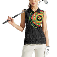 Sankofa Bird Adinkra Symbols Women Sleeveless Polo Shirt African Culture