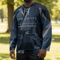 Personalized 761st Tank Battalion WWII Hockey Jersey Black Panthers Tribute