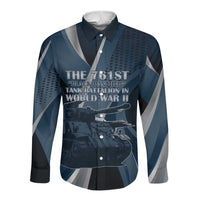 Personalized 761st Tank Battalion WWII Long Sleeve Button Shirt Black Panthers Tribute