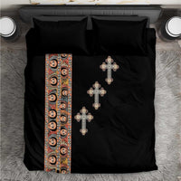 Ethiopia Angels Tilet Bedding Set Ethiopian Cross Black Color