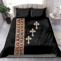Ethiopia Angels Tilet Bedding Set Ethiopian Cross Black Color