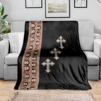 Ethiopia Angels Tilet Blanket Ethiopian Cross Black Color
