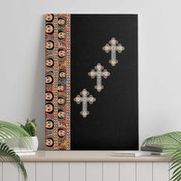 Ethiopia Angels Tilet Canvas Wall Art Ethiopian Cross Black Color