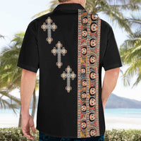 Ethiopia Angels Tilet Hawaiian Shirt Ethiopian Cross Black Color