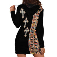 Ethiopia Angels Tilet Hoodie Dress Ethiopian Cross Black Color