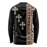 Ethiopia Angels Tilet Long Sleeve Shirt Ethiopian Cross Black Color