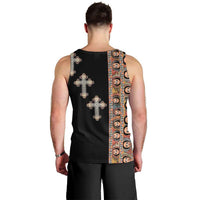 Ethiopia Angels Tilet Men Tank Top Ethiopian Cross Black Color