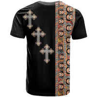Ethiopia Angels Tilet T Shirt Ethiopian Cross Black Color