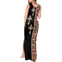 Ethiopia Angels Tilet Tank Maxi Dress Ethiopian Cross Black Color