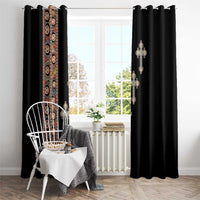Ethiopia Angels Tilet Window Curtain Ethiopian Cross Black Color