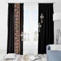 Ethiopia Angels Tilet Window Curtain Ethiopian Cross Black Color