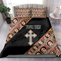 Personalized Ethiopian Orthodox Church Angel Bedding Set Black Color