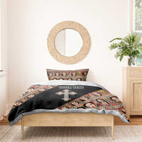 Personalized Ethiopian Orthodox Church Angel Bedding Set Black Color