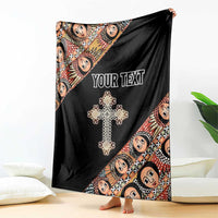 Personalized Ethiopian Orthodox Church Angel Blanket Black Color