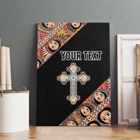Personalized Ethiopian Orthodox Church Angel Canvas Wall Art Black Color
