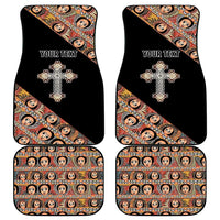 Personalized Ethiopian Orthodox Church Angel Car Mats Black Color