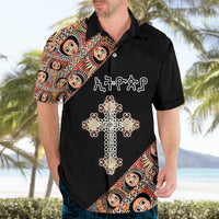 Personalized Ethiopian Orthodox Church Angel Hawaiian Shirt Black Color