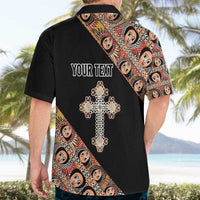 Personalized Ethiopian Orthodox Church Angel Hawaiian Shirt Black Color