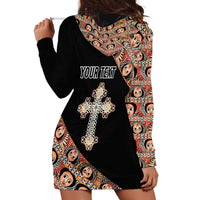 Personalized Ethiopian Orthodox Church Angel Hoodie Dress Black Color