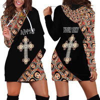 Personalized Ethiopian Orthodox Church Angel Hoodie Dress Black Color