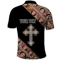 Personalized Ethiopian Orthodox Church Angel Polo Shirt Black Color
