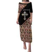 Personalized Ethiopian Orthodox Church Angel Puletasi Black Color