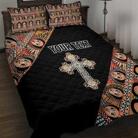 Personalized Ethiopian Orthodox Church Angel Quilt Bed Set Black Color