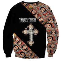 Personalized Ethiopian Orthodox Church Angel Sweatshirt Black Color