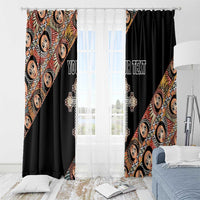 Personalized Ethiopian Orthodox Church Angel Window Curtain Black Color