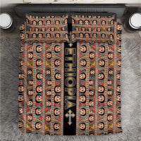 Ethiopian Tewahedo Angel Orthodox Bedding Set Black Color