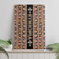 Ethiopian Tewahedo Angel Orthodox Canvas Wall Art Black Color