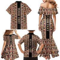 Personalized Ethiopian Tewahedo Angel Orthodox Family Matching Mermaid Dress and Hawaiian Shirt Black Color