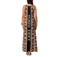 Personalized Ethiopian Tewahedo Angel Orthodox Family Matching Tank Maxi Dress and Hawaiian Shirt Black Color
