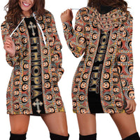 Personalized Ethiopian Tewahedo Angel Orthodox Hoodie Dress Black Color
