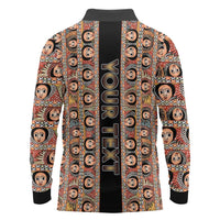 Personalized Ethiopian Tewahedo Angel Orthodox Long Sleeve Polo Shirt Black Color
