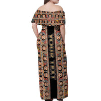 Personalized Ethiopian Tewahedo Angel Orthodox Off Shoulder Maxi Dress Black Color