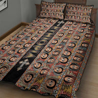 Ethiopian Tewahedo Angel Orthodox Quilt Bed Set Black Color