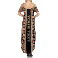 Personalized Ethiopian Tewahedo Angel Orthodox Summer Maxi Dress Black Color