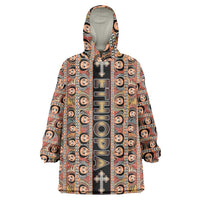 Personalized Ethiopian Tewahedo Angel Orthodox Wearable Blanket Hoodie Black Color