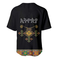 Ethiopia Saba Kemis Baseball Jersey Habesha Style Black Color
