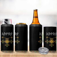 Ethiopia Saba Kemis 4 in 1 Can Cooler Tumbler Habesha Style Black Color
