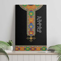 Ethiopia Saba Kemis Canvas Wall Art Habesha Style Black Color