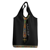Ethiopia Saba Kemis Grocery Bag Habesha Style Black Color