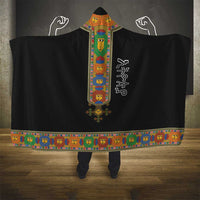 Ethiopia Saba Kemis Hooded Blanket Habesha Style Black Color