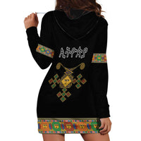 Ethiopia Saba Kemis Hoodie Dress Habesha Style Black Color