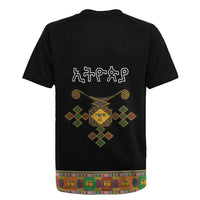 Ethiopia Saba Kemis Rugby Jersey Habesha Style Black Color