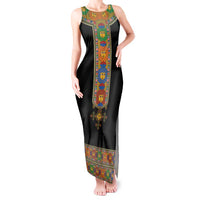 Ethiopia Saba Kemis Tank Maxi Dress Habesha Style Black Color