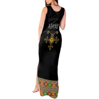 Ethiopia Saba Kemis Tank Maxi Dress Habesha Style Black Color